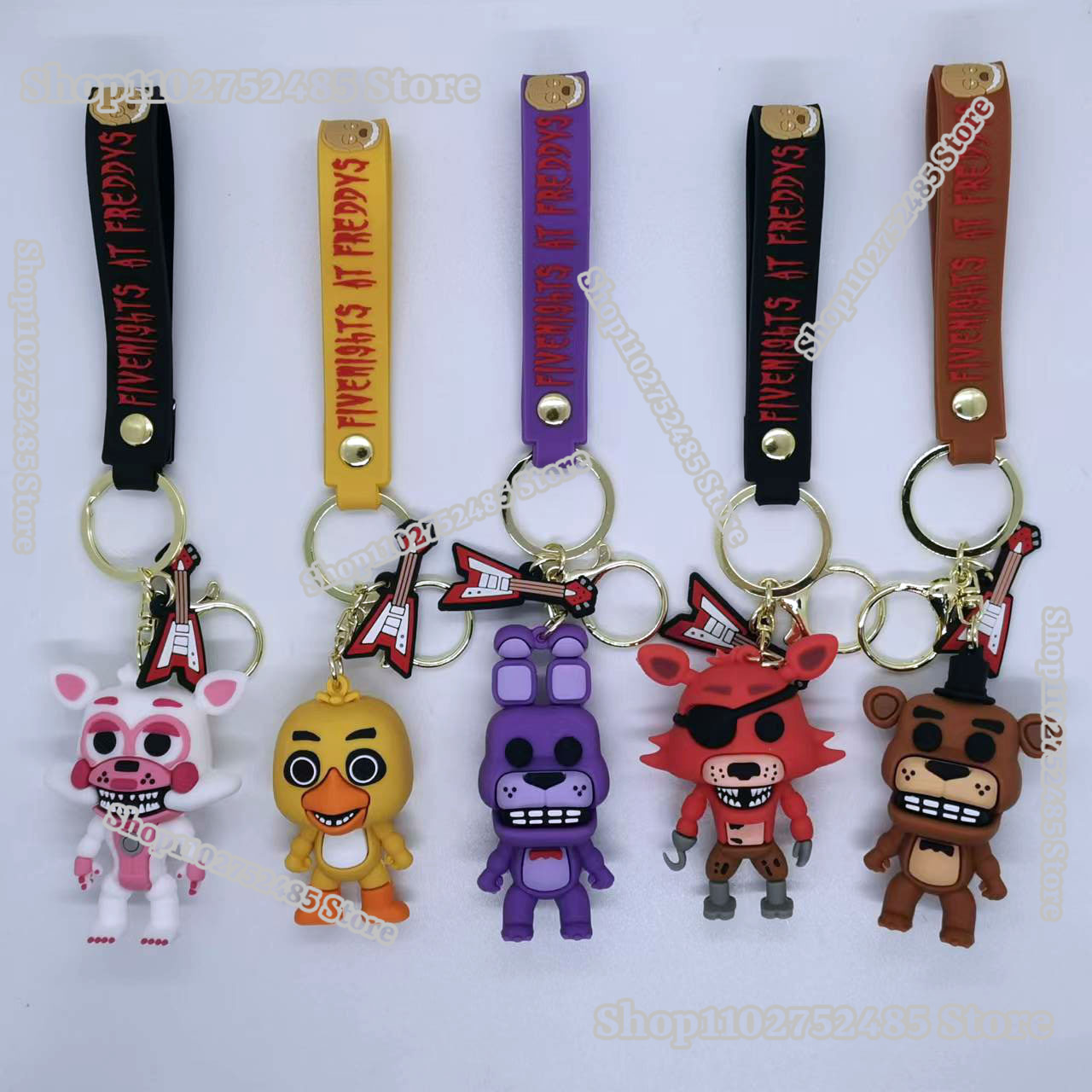 Carabiner Keychain - 5 шт. мультяшных аниме-брелоков FNAF, ужасающие