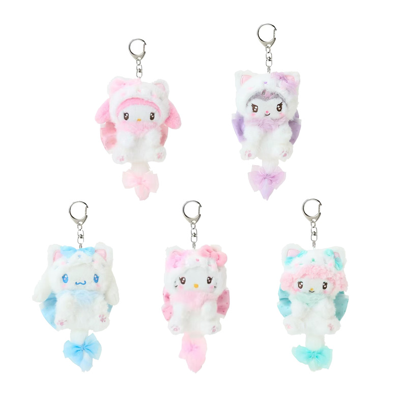 Carabiner Keychain - Плюшевая игрушка-брелок Hello Kitty: кремовая кошка