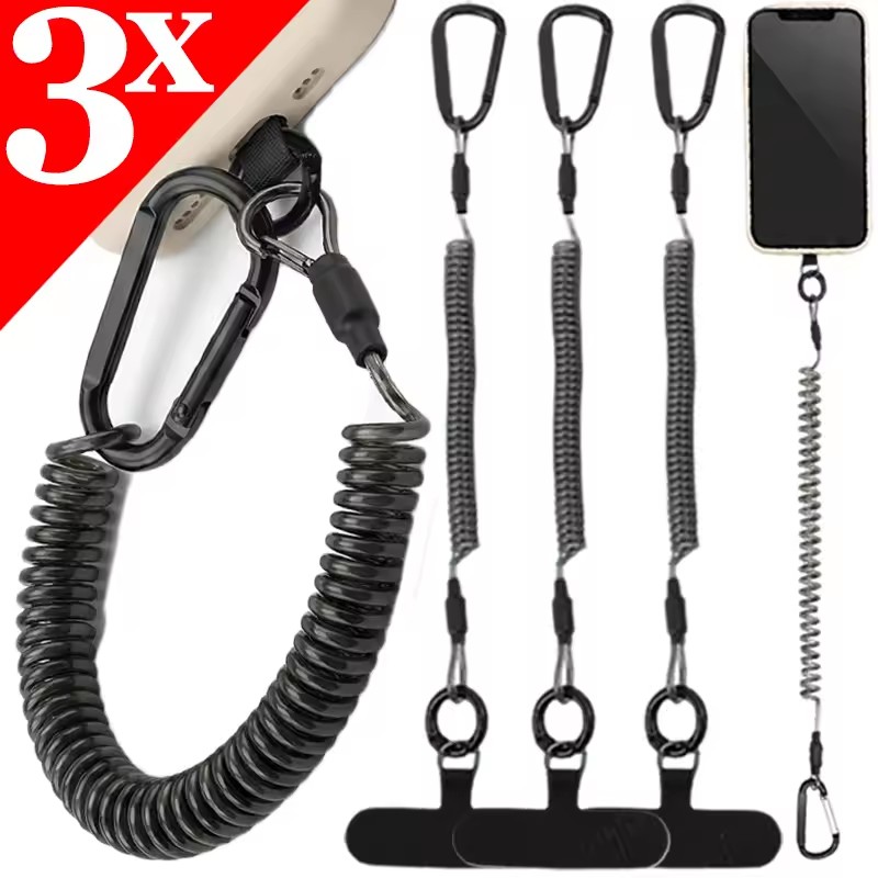 Carabiner Keychain - Гибкие страховочные шнурки для телефона с