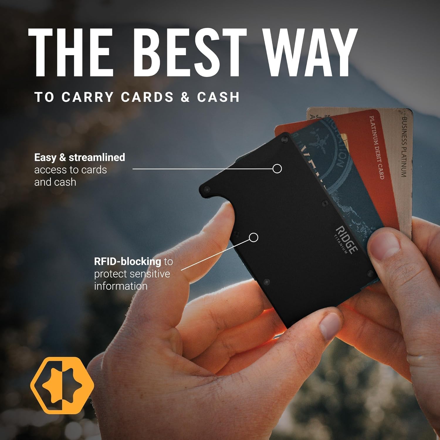 Мужской кошелек The Ridge, с R – обзор и цена Wallet Slim Titanium