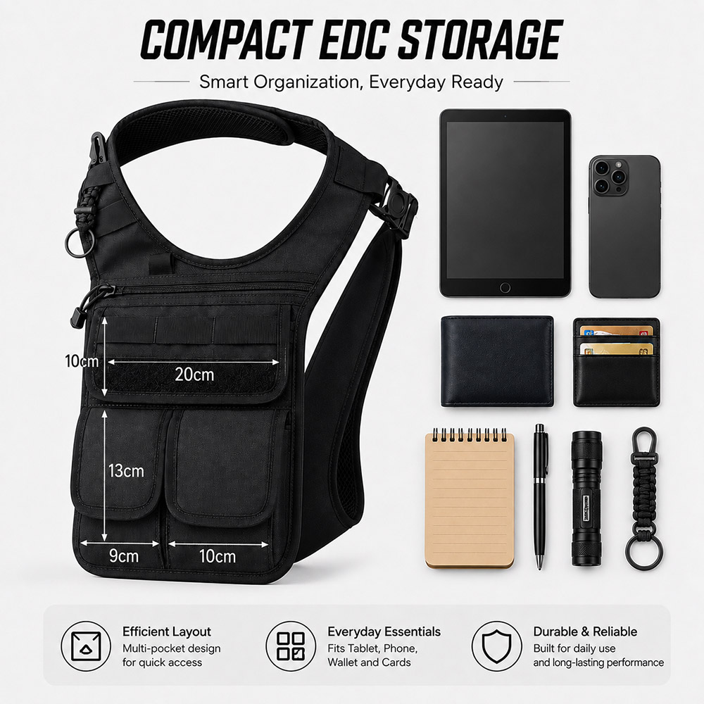 Тактическая скрытая сумка для  – обзор и цена Edc Daily Carry